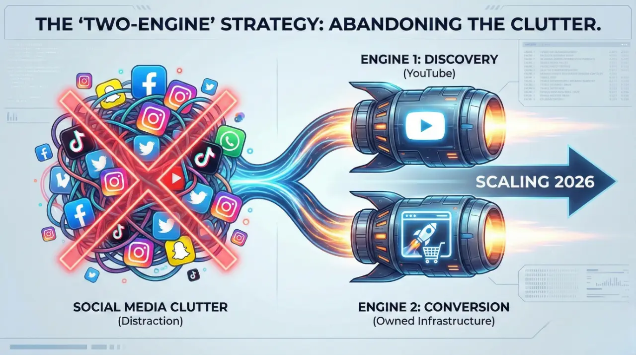 The "Two-Engine" Strategy: Why Smart Brands Are Abandoning Social Media Clutter in 2026